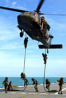 Military Helicopter Rescue Ropes